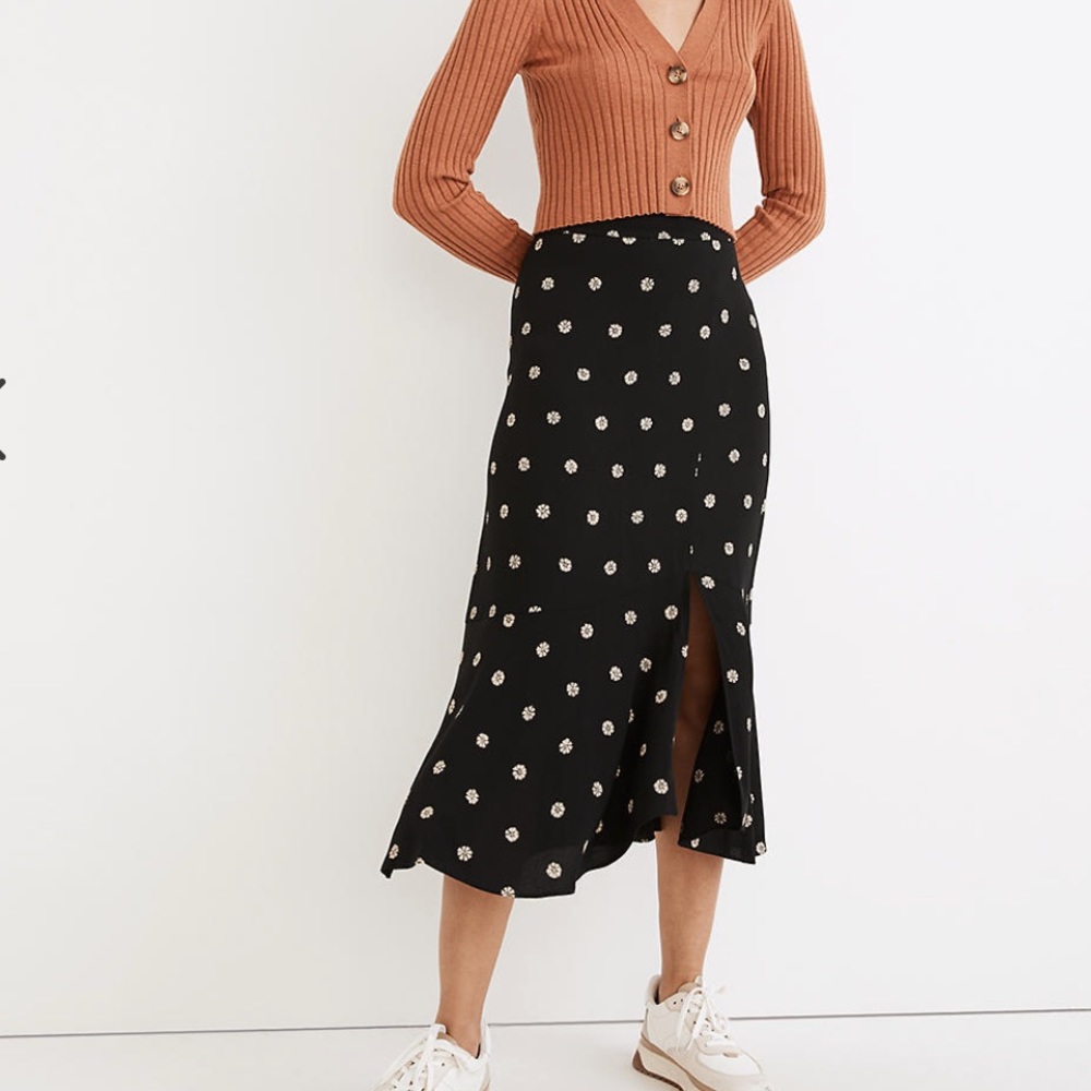 Madewell Flounce-Hem Midi Skirt